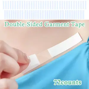 72 Counts Double Sided Fashion Tape for Women, Fabric Adhesive Tape for Clothing, Body Safe Apparel Tape