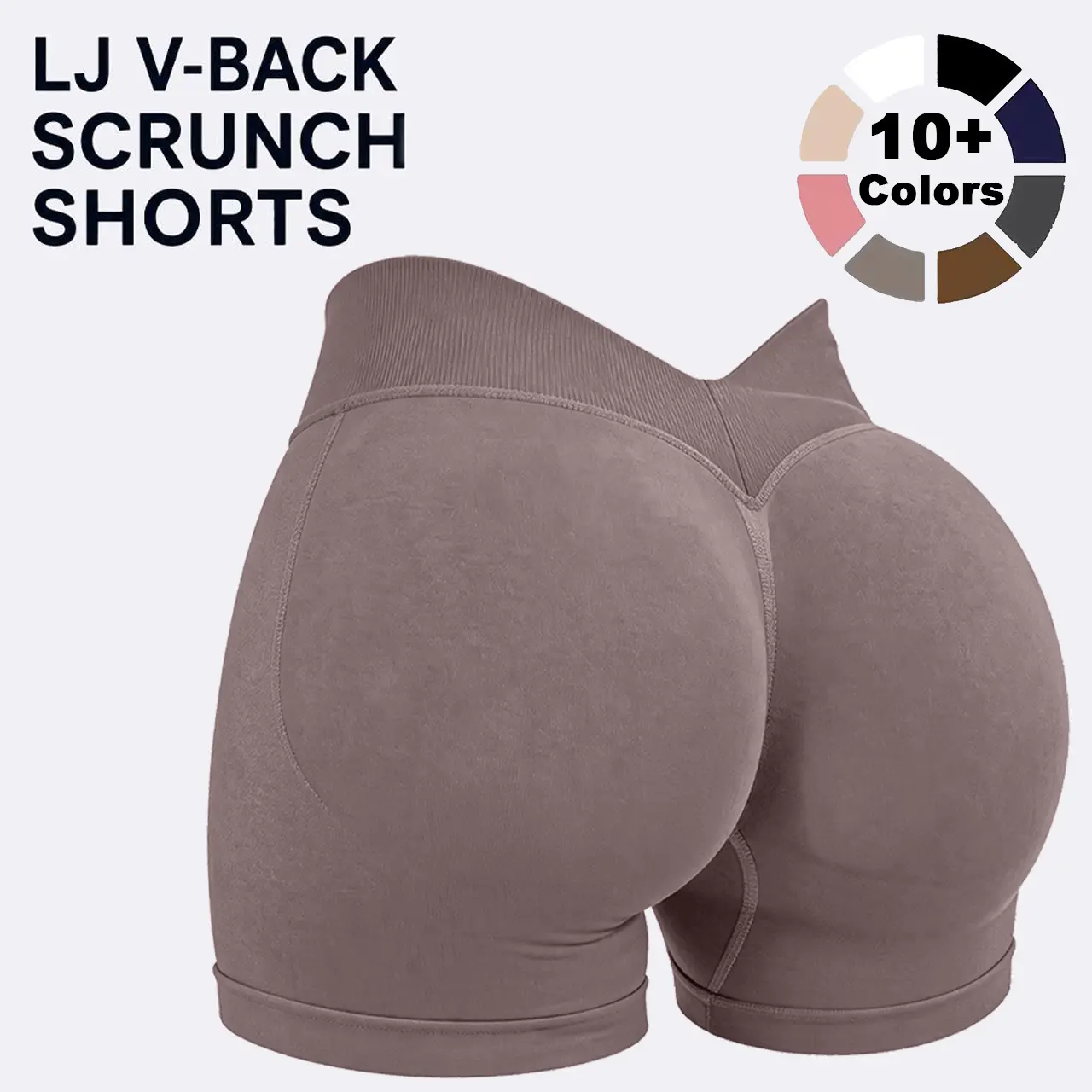 [SIZE UP 1] DEEFY LJ V-BACK SCRUNCH SHORTS Women Butt Lifting Seamless Gym Yoga Workout Booty Shorts Activewear