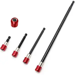 Drill Bit Extension  Bit Holder Quick Release 4 count (2.6+3.9+5.9+11.8 inch)  Drill  Bit 1/4" Hex for Electric Drills  Drivers