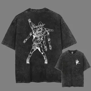 "JOJO'S BIZARRE ADVENTURE" Josuke Anime T-Shirt, Cotton Shirt, Regular Comfort Fit Fabric Menswear Collar Seamless Tshirt Streetwear Clothes