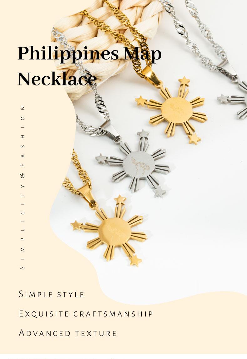GGIRL Philippines Map Flag Pendant & Necklaces for Men & Women Filipino Souvenirs Jewelry GGIRL Philippines Map Flag Pendant & Necklaces for Men & Women Filipino Souvenirs Jewelry