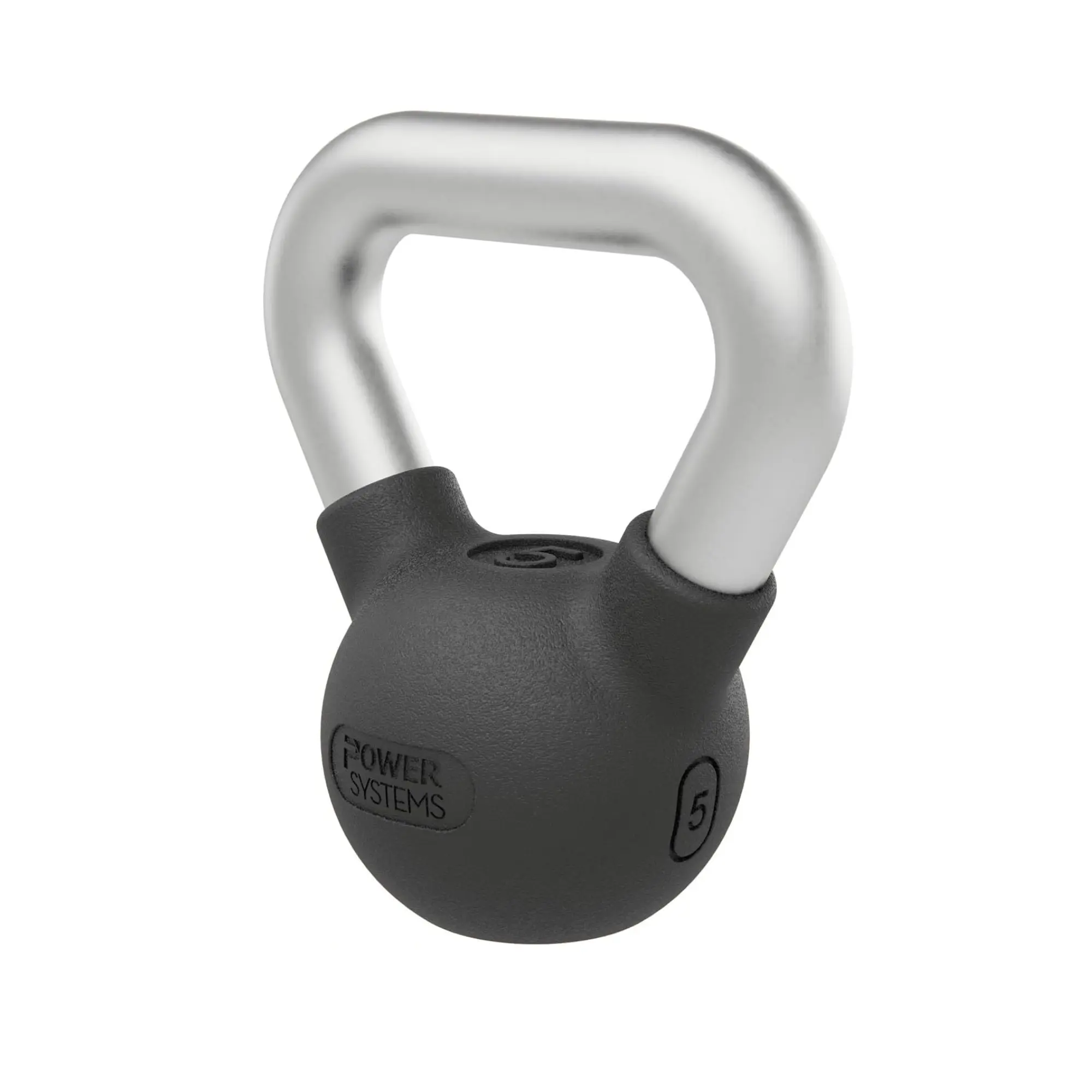 Power Systems Elite Rubber Kettlebell Premium Rubber Coated Kettlebell for Strength Training