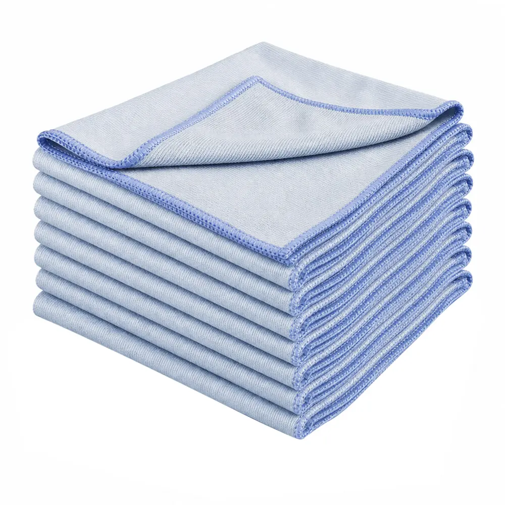 8 Pack Microfiber Glass Cleaning Cloth 16 Inch X 16 Inch Polishing Cloths Glass Cleaning Towel Lint Free Cloth for Cleaning Windows, Glasses, Mirrors, Windshields, Stainless Steel