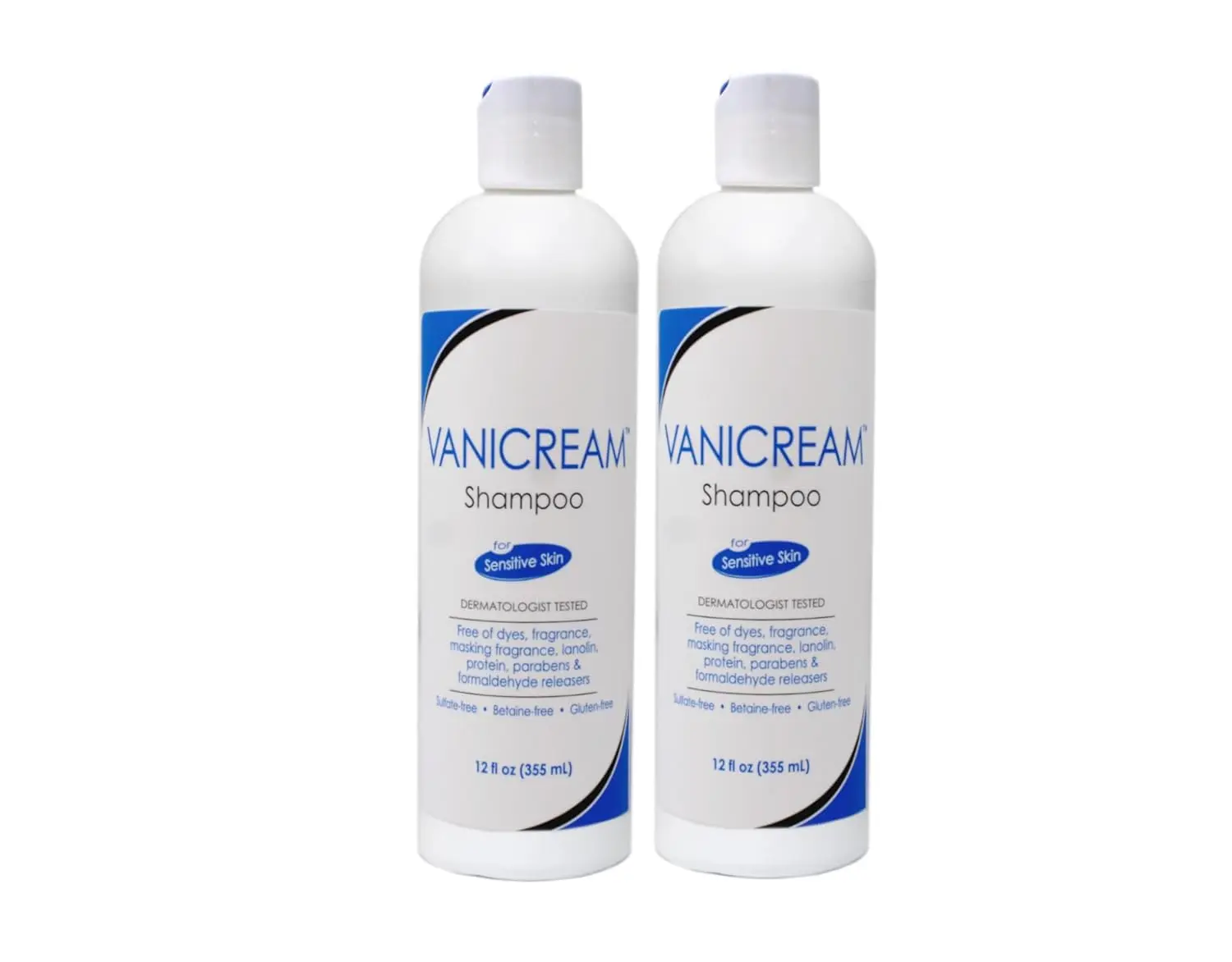 Vanicream Shampoo for Sensitive Scalp 12 fl oz (Pack of 2) | Fragrance, Dye, Sulfate & Paraben Free