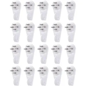 13lbs Hardwall Hanger for Hardware, Fasteners Hooks Wall Mount Non-Mark Hook Picture Photo Frame Hangers, 20 Pcs
