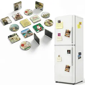 Custom Photo Fridge Magnets, Personalized Acrylic Magnets with Logo Text QR Code, Customizable Logo Fridge Magnet for Wedding Party Favor Home Kitchen Decor & Promotional Gifts