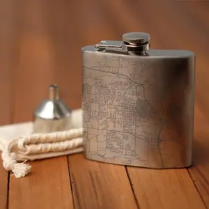 Conway - Arkansas Map Hip Flask