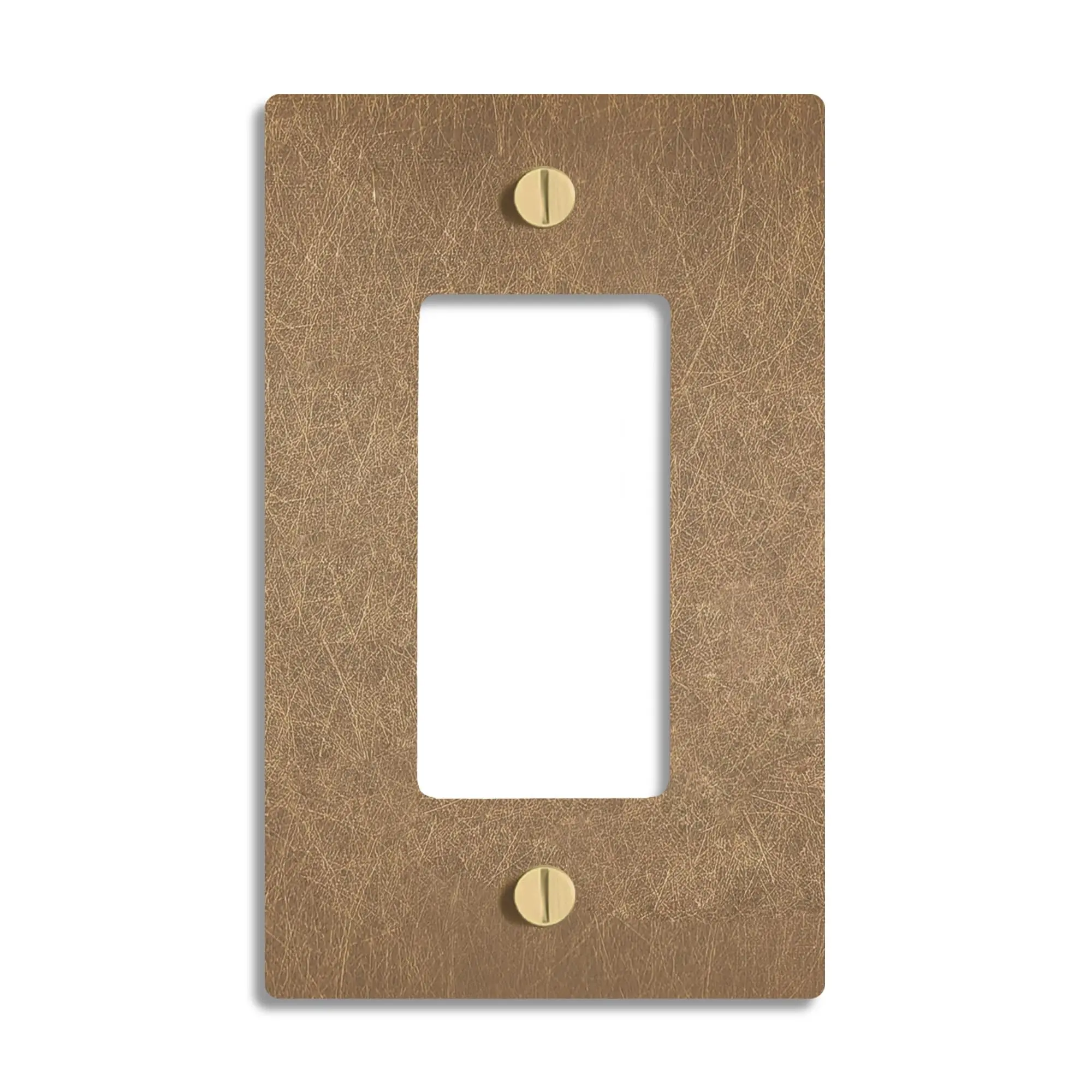 Select Vintage Brass Wall Plate Cover, Electrical Receptacle Outlet Faceplate, GFI/Rocker Decorator Light Switch Cover