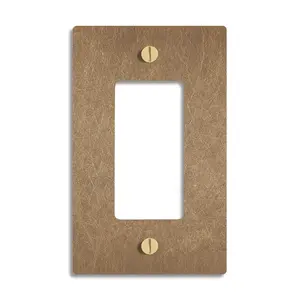 Select Vintage Brass Wall Plate Cover, Electrical Receptacle Outlet Faceplate, GFI/Rocker Decorator Light Switch Cover