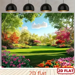 2D Flat Summer Vibes Banner Backdrop, 1pc Polyester Large Multicolor Party Decoration Supplies, 70.8x90.5in Versatile Photo Backdrop for Spring-Summer Photography, Birthday Parties, Photo Backdrops