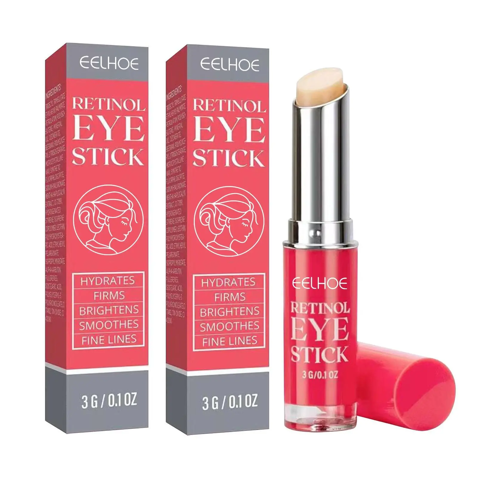 Retinol Eye Stick, 2 Counts/set Moisturizing Hydrating Eye Repair Cream Stick, Eye Care Product for Women, Daily Skincare Product for Eye Skin