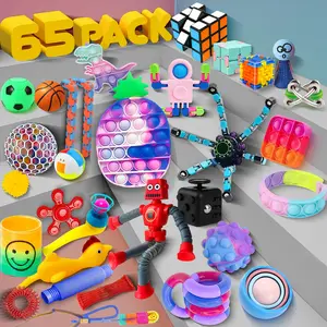 JoyX 65-Piece Sensory Fidget Toy Set - Focus & Stress Relief Tools for Kids with Autism & ADHD