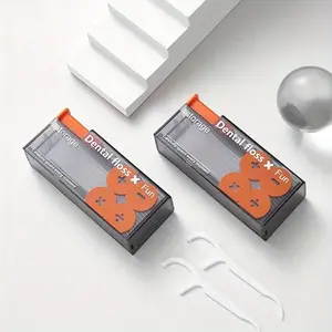 2 New Automatic Floss Boxes, With 20 Floss Portable Automatic Rebound Advanced Floss Stick Smart Storage Two Boxes 20 Floss