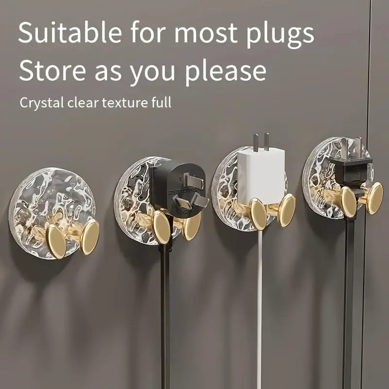 Multi-functional strong adhesive hook, no-drill sticky hooks, suitable for kitchen power cord storage and wall outlet organizers. Easy to use and quick installation, ideal for home organization and practical applications, Utility Hooks