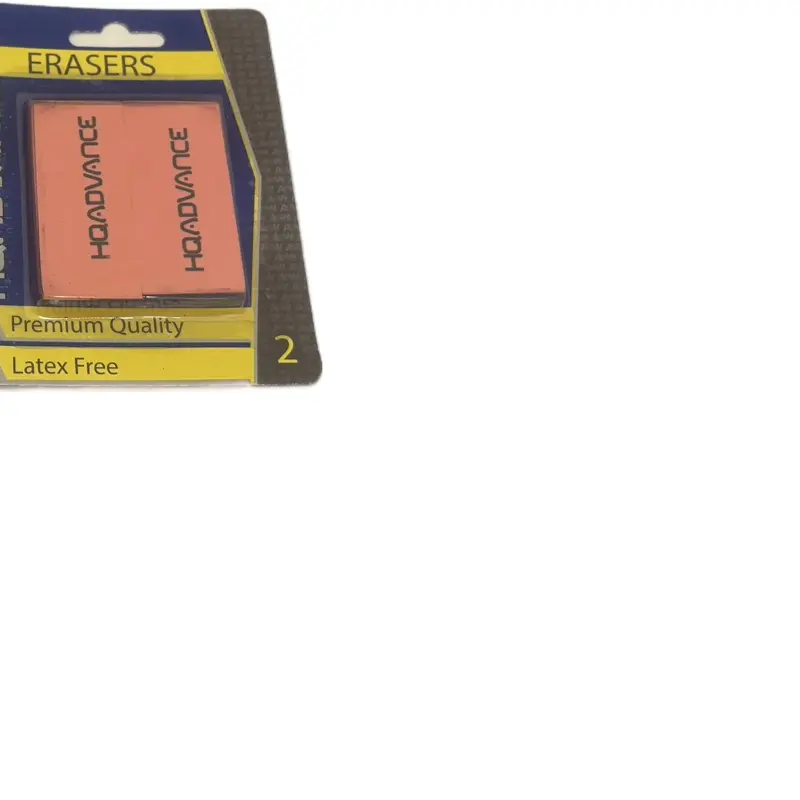 HQ Advance premium pink erasers(2-packs) latex free