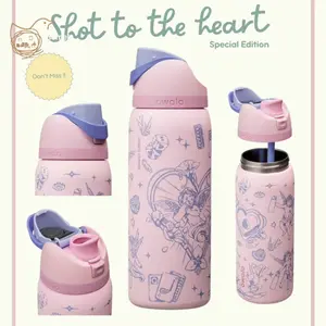 Owala Style FreeSip 32oz Insulated Water Bottle Stainless Steel Tumbler Leakproof Straw Lid BPA Free Thermal Travel Gym Cup