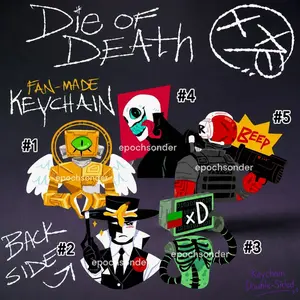 Die of Death Keychain | Pursuer, Harken, Artful, Killdroid, Badware