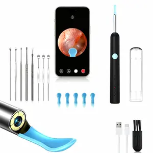 Professional HD Visual Ear Spoon Wireless Bluetooth Connection Compact Portable Ear Wax Removal Visual Ear Pick Ear Care Tool, 360° Wide Angle, LED Soft Light, Compatible Phones, For Adults Kids And Pets