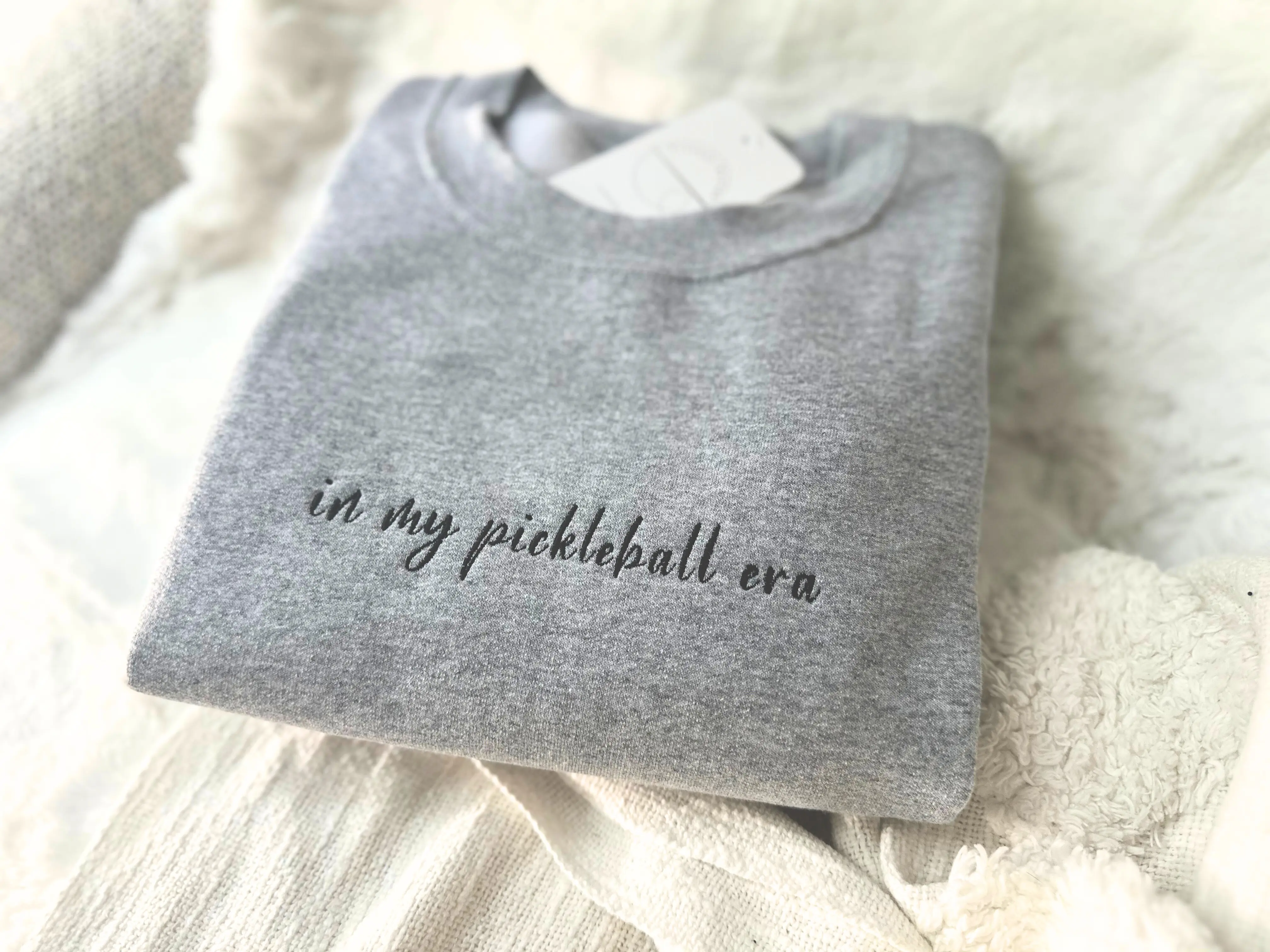 in my pickleball era Embroidered Crewneck Sweatshirt - Unisex
