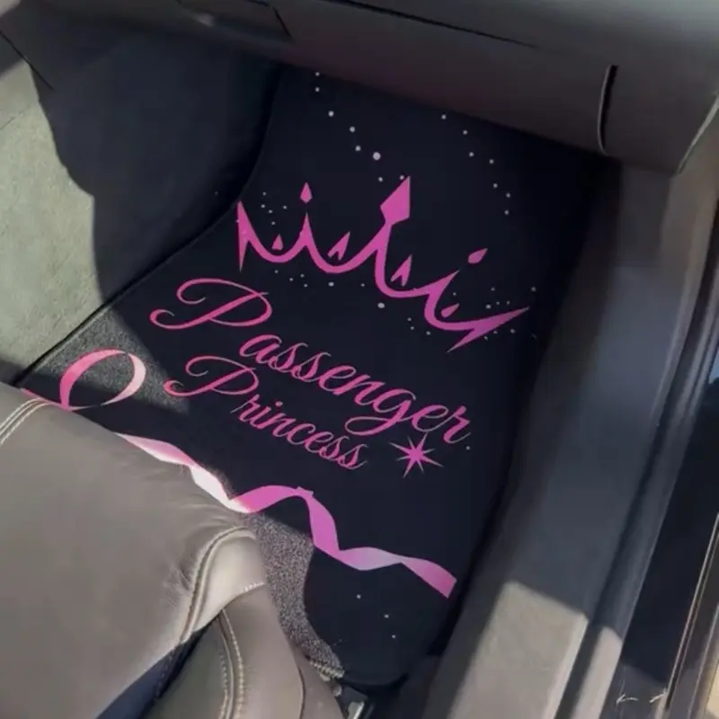 Passenger Princess Car Mat & Sticker Set – Aesthetic Car Accessory, Birthday & Anniversary Gift for Her