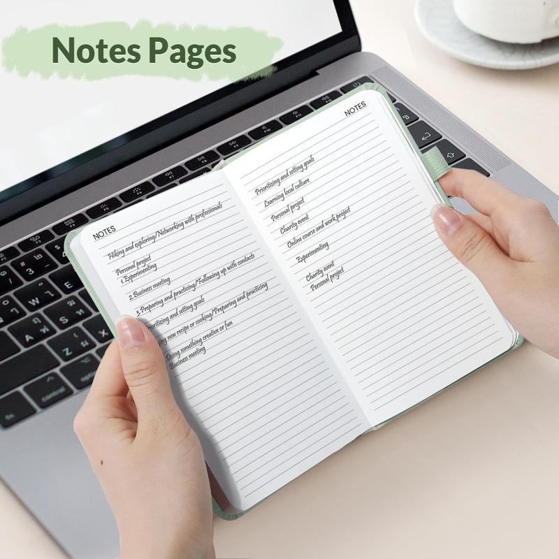 2026 Weekly Planner 3.5" x 6" Hardcover 100GSM Paper Notes Section Inner Pocket Professional 12 Months Scheduling with Monthly & Weekly Views