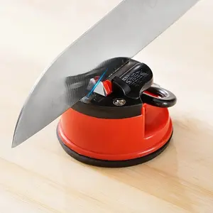 Knife Sharpener with Suction Base - Professional Kitchen Tool for Effortlessly Sharpening Chef Knives, Paring Knives, and More