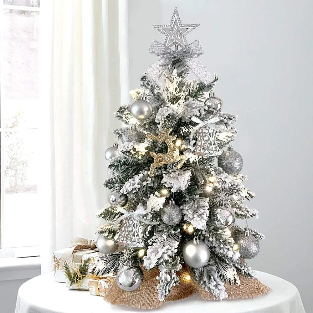 Mini 2 Feet Christmas Tree-with Lights and Ornaments