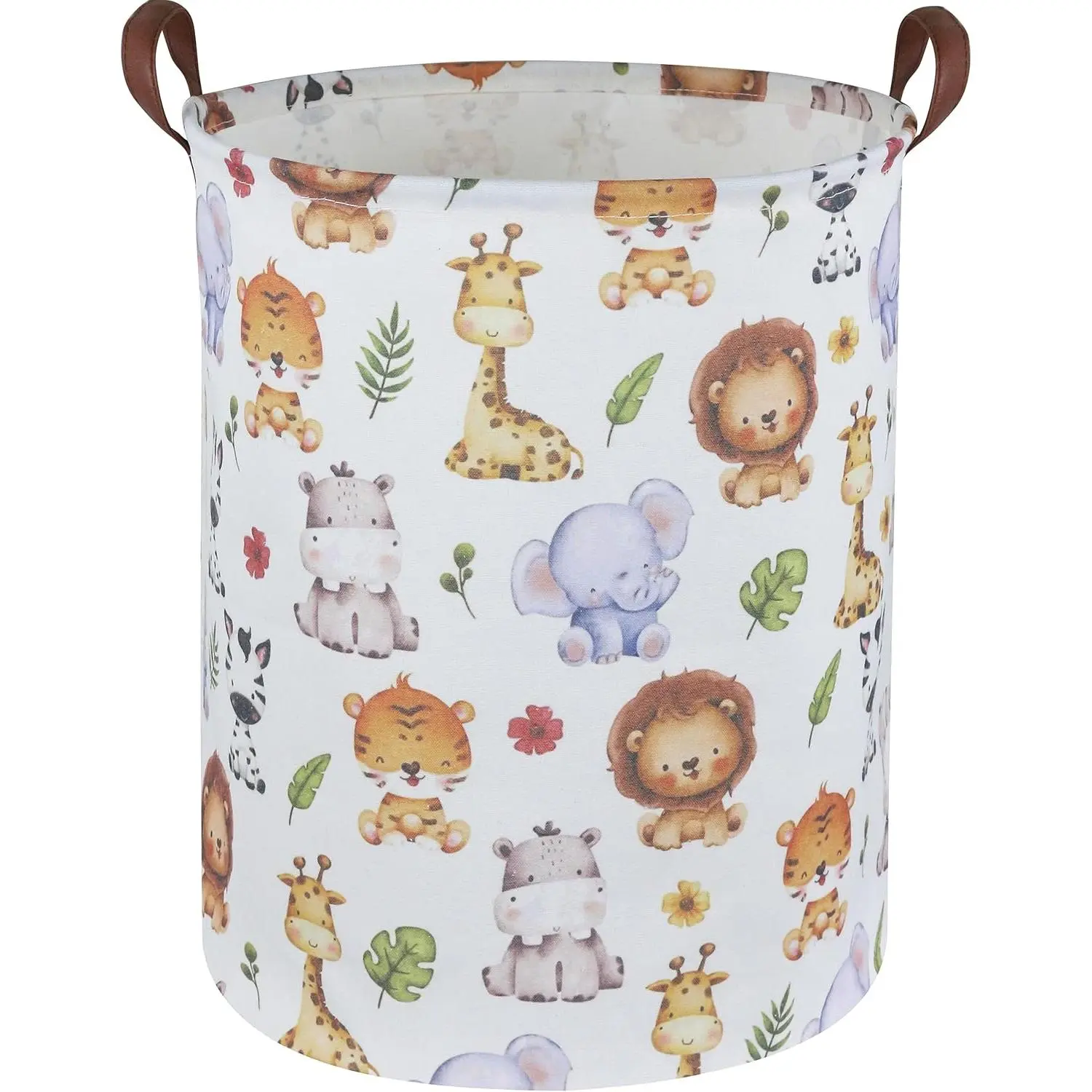 Cute Animal Theme Kids Laundry Hamper - Dirty Clothes Basket, Laundry Sorting Basket for Kids Room Decor, Nursery Toy Organizer, Clothes Baskets