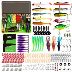 FONMANG Fishing lures-2026 New Fishing Lure kit for Bass Trout,Tackle Box with Tackle Included, Fishing Plugs,Swimbait, Minnows, Soft Baits, Hooks & Weights Accessories