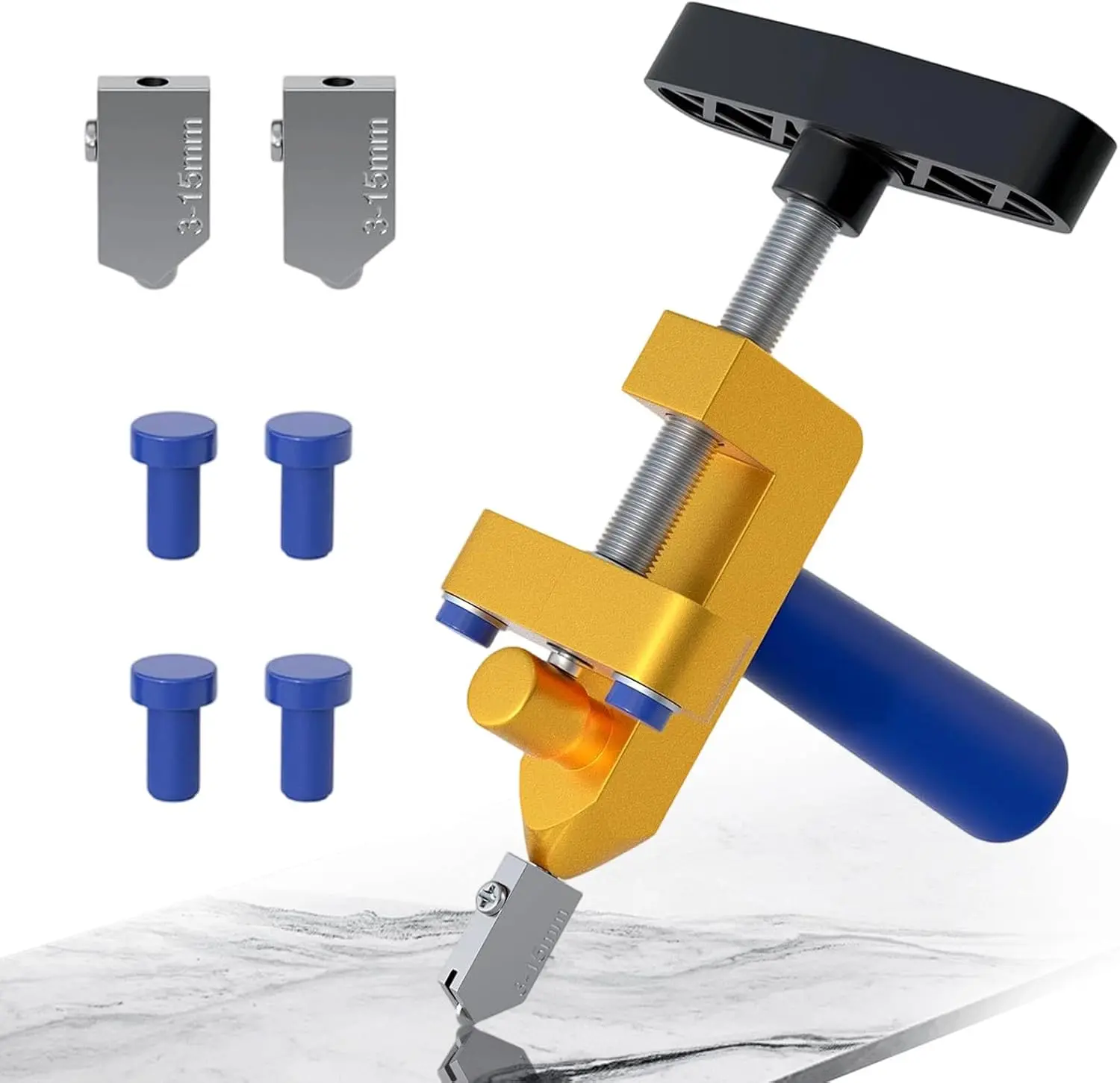 Glass Tile Cutter, 2 in 1 Glass and Tile Cutter with Breaking Pliers, Cutting Tool Kits for Home DIY Cutting Glass Tile Glazed Ceramic machine