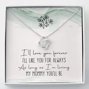 Mommy Necklace Gift - Necklace for Mom LK BT759 - Necklace Jewelry with Gift Box for Birthday Anniversary. Necklace Jewelry With Meaningful Messages Card & Box