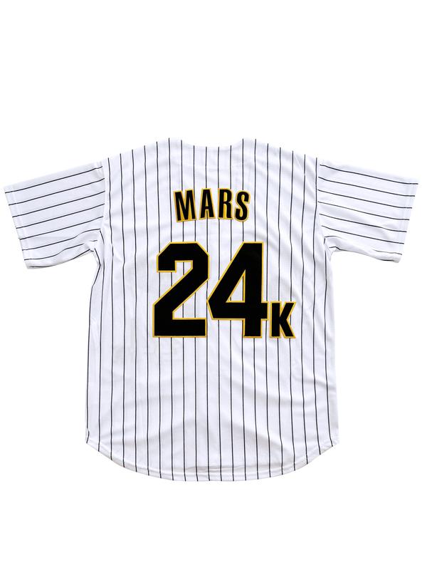 Hooligans 'Mars' 24K Baseball Jersey Men White Red Embroidery Festival Shirts Gift Party S~3XL