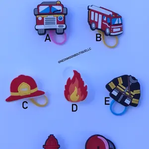 Firefighter Straw Topper