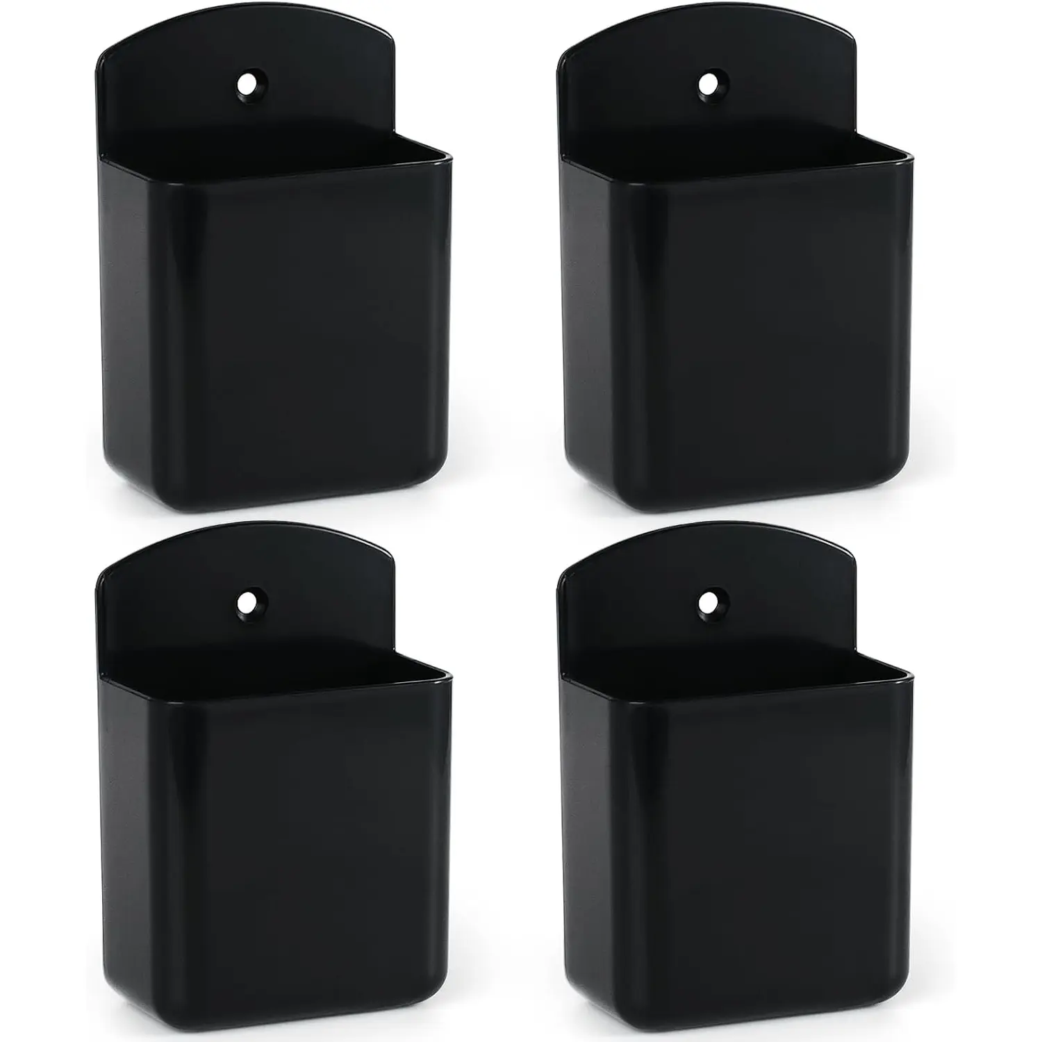4 Pcs Remote Control Holder Wall Mount, Black TV Controller Holder, Self Adhesive Remote Holder, Wall Pen Holder Storage Accessories for Home Office School (2.6x 1.18 x3.9 inch)- Home Improvement.