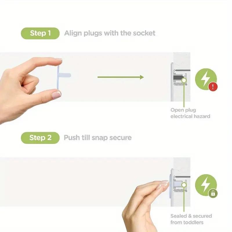 Clear Round 2 Holes Socket Covers 16/32/48/64 Pack Baby Safety Outlet Protectors Child Proof Electric Shock Prevention Plug Guards Home Electrical Safety Caps For Kids Toddlers Infants - YY