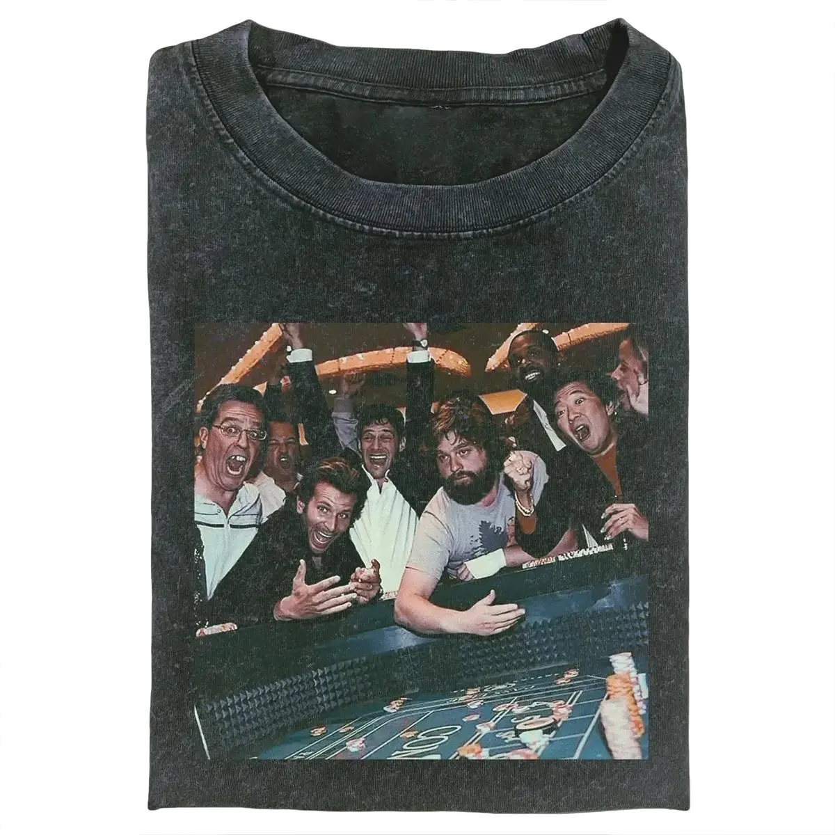 Vintage The Hangover Playing Poker Crewneck Tee, Funny The Hangover Movie Unisex Graphic T-Shirt Cotton Fabric
