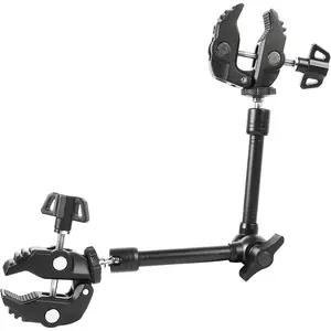 Magic Arm Clamp Kit, Camera Mount Articulating Friction Arm w 2 count Super Clamp, w 1/4"-20 Screw and Thread Hole, for Camera, Light, , Webcam or Action Camera 2kg, for Table, Tube