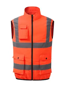 Summer Air Circulation Cooling Safety Work Vest, Two Fans + Reflective Protection Design, Lightweight Waterproof, Outdoor High Temperature Use