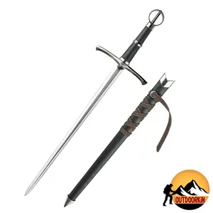 23" FANTASY Black Historic Short Sword MEDIEVAL Dagger Collectible w/ Scabbard