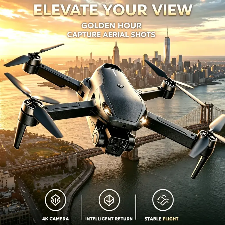 2026 M8 Pro Drone – 4K EIS Camera, GPS & 5G WiFi FPV, Brushless Motor, Optical Flow Hover, Smart Obstacle Avoidance, Auto Return, 360° Stunt Roll, Dual Batteries Included