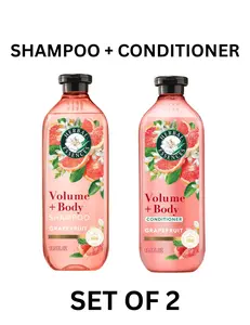Herbal Essences Bio Renew Haircare - Volume + Body - Grapefruit - Shampoo & Conditioner Set - Net Wt. 13.5 FL OZ (400 mL) Per Bottle - One Set For All Hair Types, Shine Enhancing, Moisturizing, Nourishing