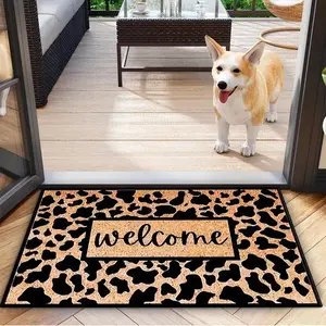 A Leopard Print Doormat Machine Washable for Entrance, Bathroom, Dining Room, Living Room, Office - Home Décor, Decorative Area Rug, Animal Print Rug