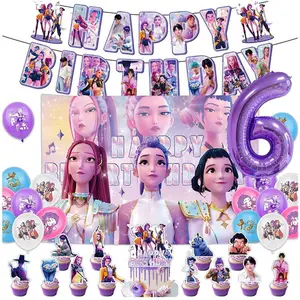 [Ages 1–9] Hunters Themed Birthday Decoration Set — Includes 150x100cm Backdrop, Number Balloon, Cake Toppers, Themed Balloons, and Banner