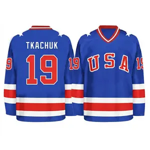 Matthew Tkachuk USA Hockey Jersey, Vintage Team USA Style Bold 19 Print, Great Perfect Gift for Hockey Fans