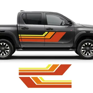 2Pcs Pickup Side Door Styling Car Stickers For Toyota Hilux SR5 SR GR AN10 AN20 AN30 2005 2019 PVC Vinyl Decals Auto Accessories, Decal For Cars Truck Car Decal