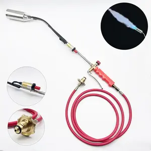 Lightweight Utility Weed Burner, 340000 BTU Flamethrower with 6.5ft Hose, Blow Torch Equipped with Igniter and Flame Control