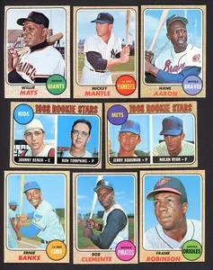 1968 Topps Baseball Complete Set NR-MT Ryan Bench Mantle 547345