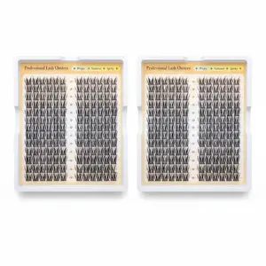 Natural Fluttering Eyelash Clusters, 2/3 Sets Anime Style Lashes, Curly Lashes, C Curl Individual Lash Extensions, DIY Home Application, 11-13mm