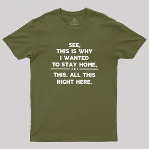 See This Is Why I Wanted To Stay home Geek T-Shirt