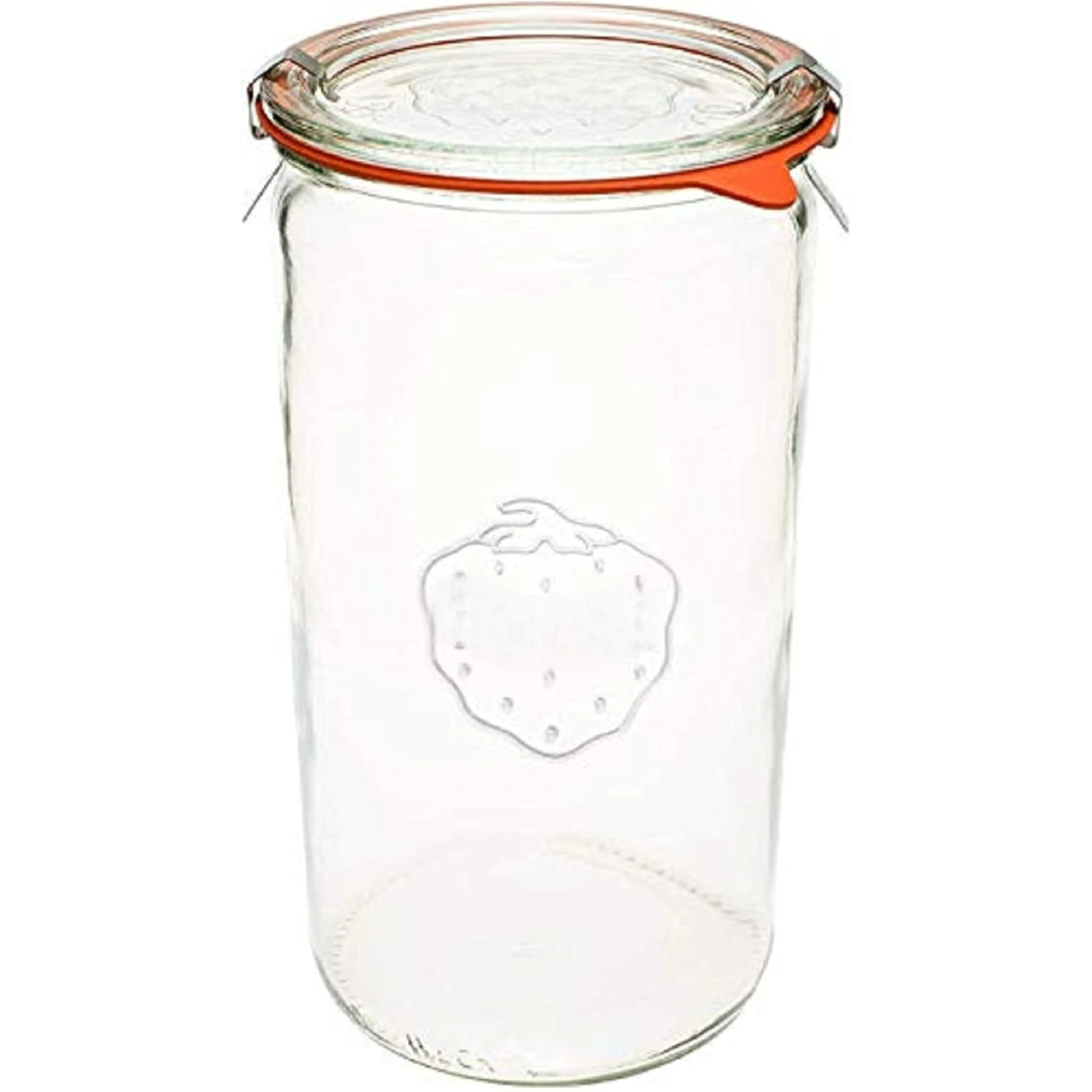Jar 974 - 1.5L Glass Jars with Large Storage Capacity - Preserving Jars with Airtight Lids Suitable for Pickling - Heat Resistant Canning Jars - Microwave Safe - (1 Jar with Glass Lid) 54 fl. oz